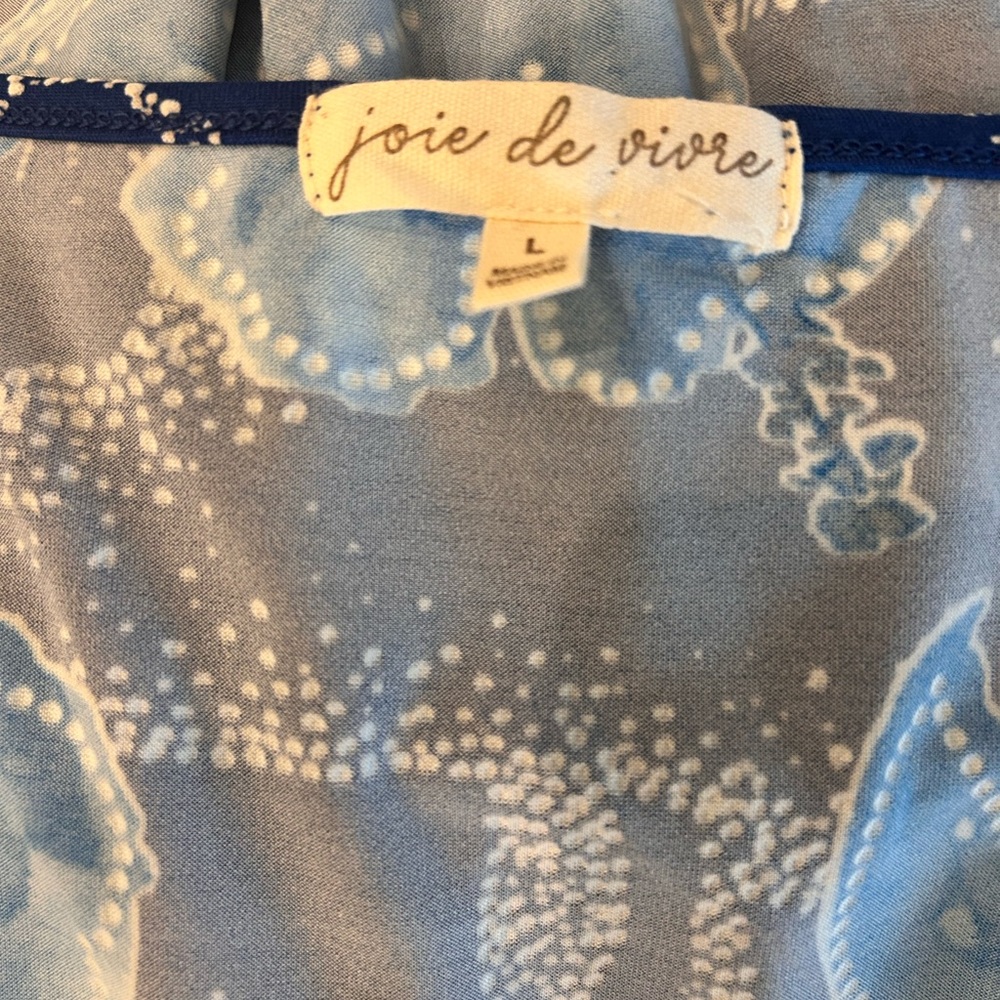 Floral Blue Maxi Dress sleeveless size L - Picture 7 of 7
